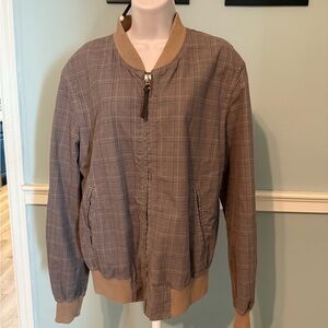 United Colors Of Benetton Brown Bomber Jacket with Ribbed Details